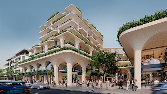 An artist’s impression of Woolworths’ mixed-use residential development in Neutral Bay.