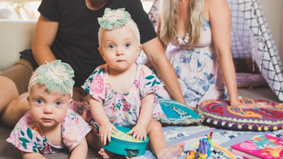 Dahli and India Greenhalgh spent three months in hospital after they were born.