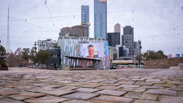 CEO Xavier Csar says Fed Square is "eerie" during the pandemic.