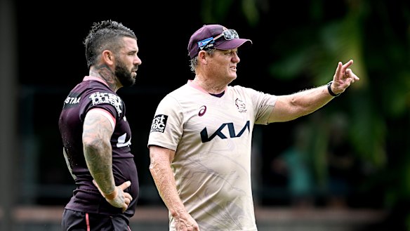 Adam Reynolds (left) has been backed by Broncos coach Kevin Walters (right) to bounce back on Thursday night.