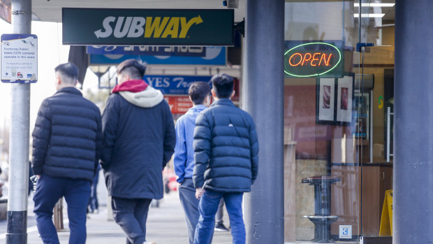 The number of Subway stores around Australia is falling steadily every year. 