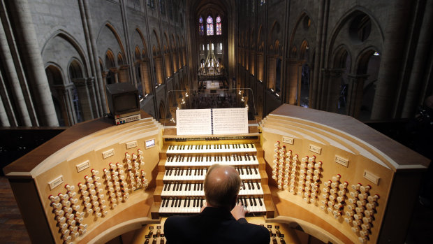 The organ at Notre Dame survived, although it's not clear if the pipes suffered smoke damage.