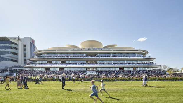 The Club Stand at Flemington Racecourse was designed by Bates Smart.