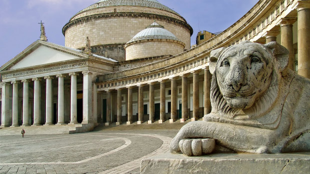 The Church San Francesco di Paola in Naples, Italy.