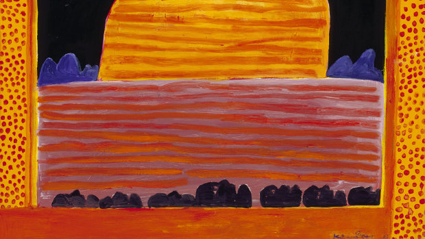 Uluru, 2004 (detail), by Ken Done. "A symbol of Australia, as significant as the Opera House and the Harbour Bridge, with respect for the importance of Uluru and Indigenous culture,’’ says the artist. 