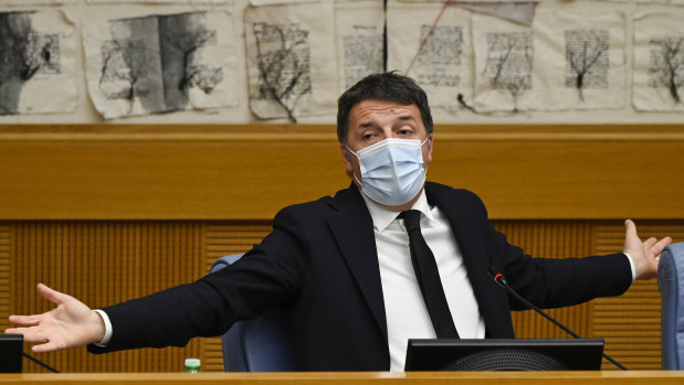 Italian Senator, former PM and leader of the political party Italia Viva, Matteo Renzi.