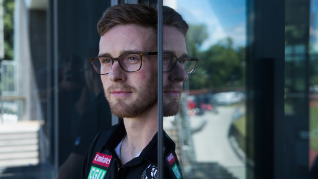 Fresh Pie: Jordan Roughead looks out over Collingwood's training oval.