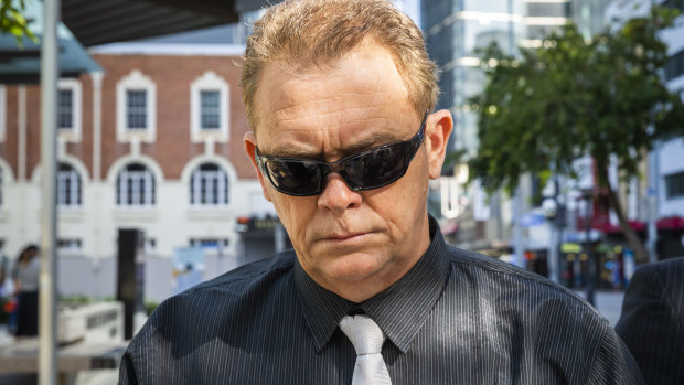 Senior Constable Neil Punchard leaves the Magistrates Court on Monday after pleading guilty.