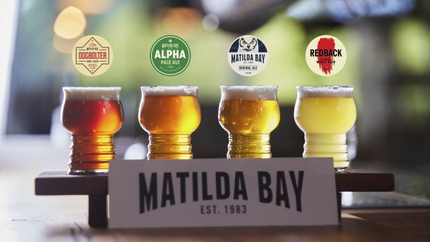 Four of the original brews from Matilda Bay including Redback, which is back on tap in WA.