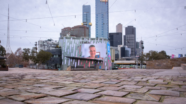 CEO Xavier Csar says Fed Square is "eerie" during the pandemic.