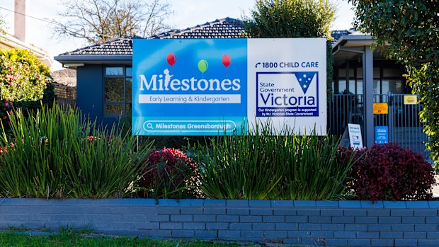 The Milestones early learning and childcare centre in Greensborough which is linked to Joshua Dale Brown.