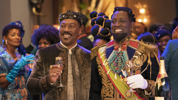 Eddie Murphy (left) and Wesley Snipes  in Coming 2 America