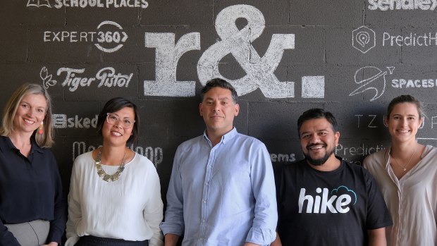 Left to right: Cleo Westhorpe from Pivot, Rachel Yang from Giant Leap, Paul Naphtali from Rampersand, Jay Sutaria from Hike and Taryn Pieterse from Rampersand following the Open Office Hours event. 