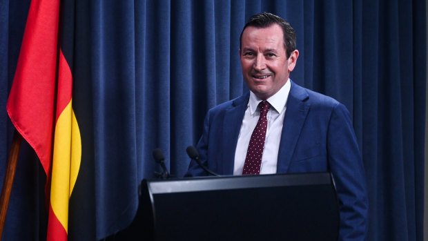 Premier Mark McGowan at Dumas House to announce his re-shuffled cabinet.