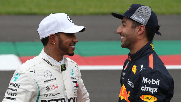 Lewis Hamilton (left) is on the cusp of another world title.