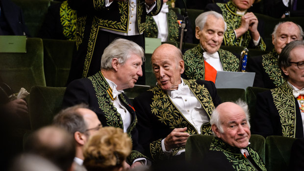 Former French president Valery Giscard d'Estaing at the Academie francaise in Paris in 2016.