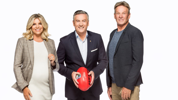 And your host this week: Rebecca Maddern, Eddie McGuire and Sam Newman on the 2018 season of the show.