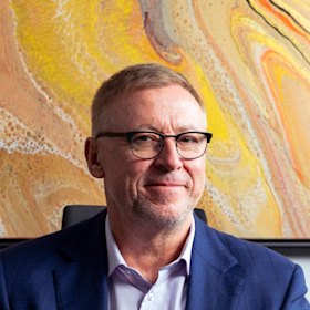 Tony Denny in his office in Double Bay.