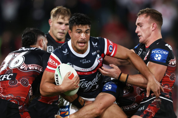 Rugby bound Roosters hooker Joseph Suaalii.