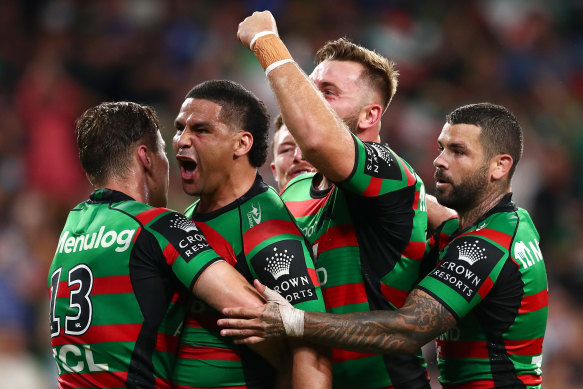 The Rabbitohs, like the Bulldogs, have eschewed gambling sponsorship money on their jerseys.