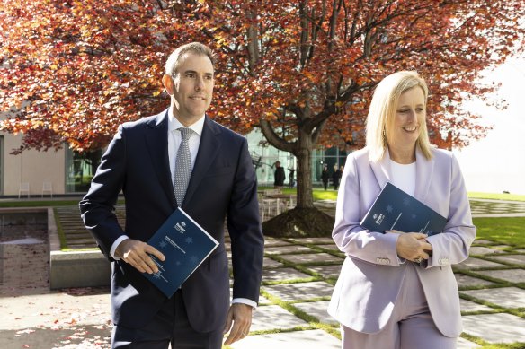 Treasurer Dr Jim Chalmers and Finance Minister Katy Gallagher.