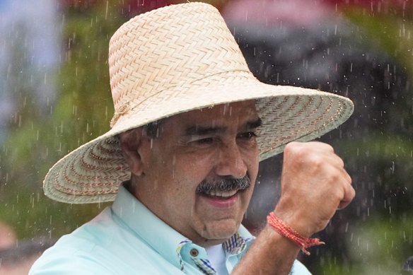 Maduro addresses supporters during a rally in Caracas last month.