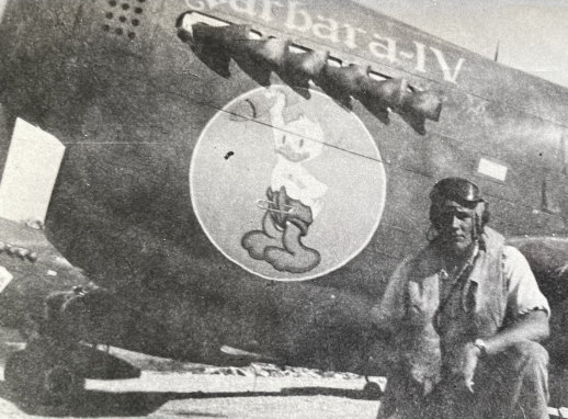 David Forbes in front of his Kittyhawk Barbara IV at Noemfoor circa, 1944.
