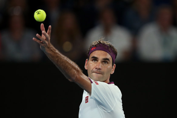 Eyes on the prize: Roger Federer will face Tennys Sandgren for the first time on Tuesday.