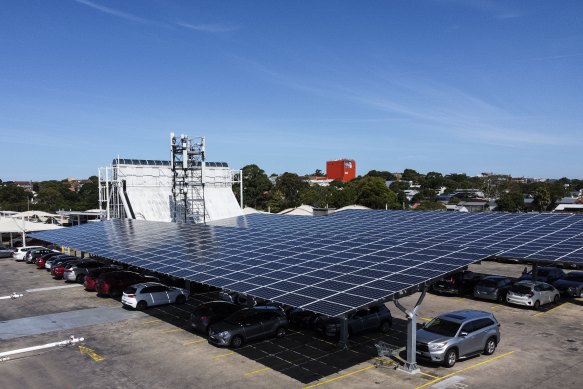 Solar car parks have already been installed at MarketPlace Leichhardt.
