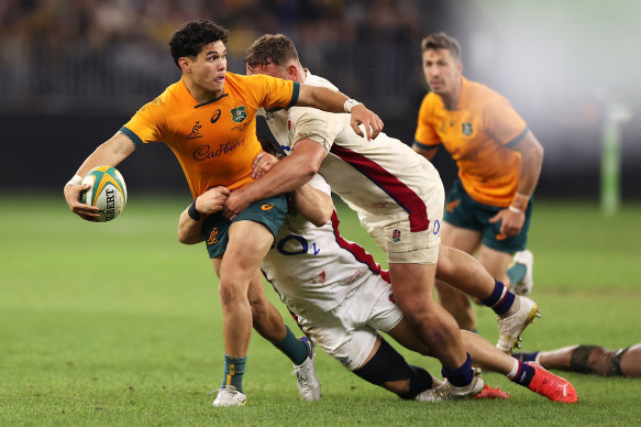 Noah Lolesio takes on England in July.