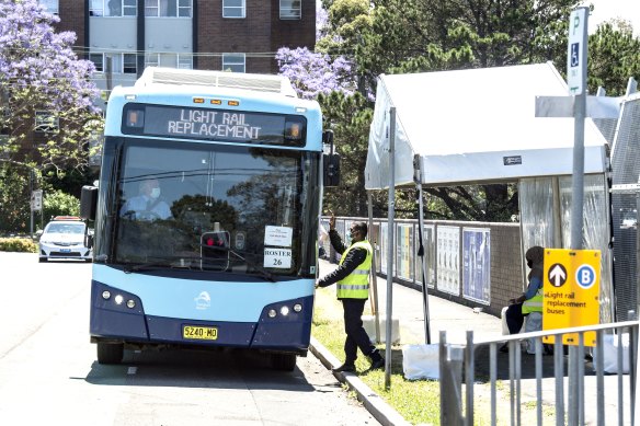 Buses are replacing trams on the inner west light rail line.