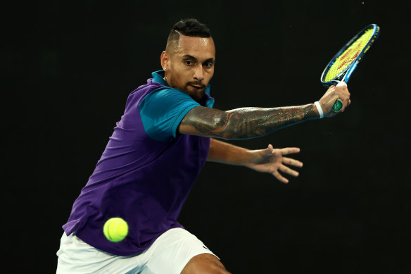 Nick Kyrgios is due to face third seed Dominic Thiem on Friday night.