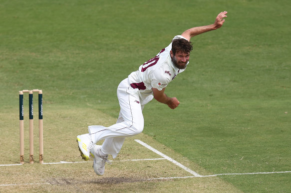 Michael Neser took wickets with his first two balls of the Sheffield Shield season.