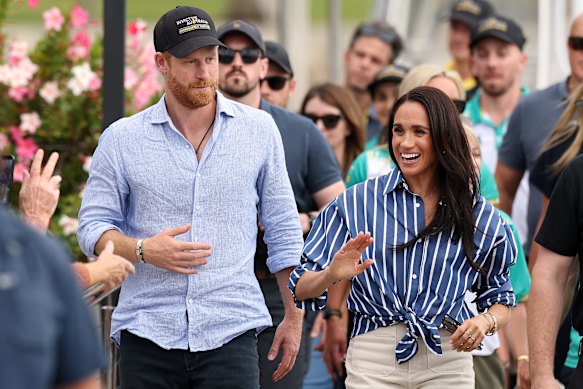 Harry and Meghan in Sydney in April.