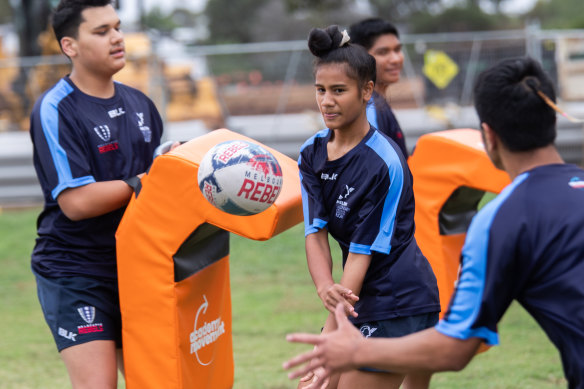 Melton Secondary College student Alicia Tavita wants to be a professional rugby player.