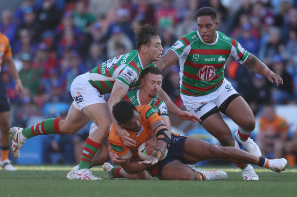 Newcastle Knights prop Daniel Saifiti.