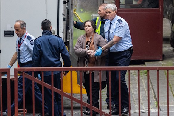 Erin Patterson arriving at court for her plea hearing in August.