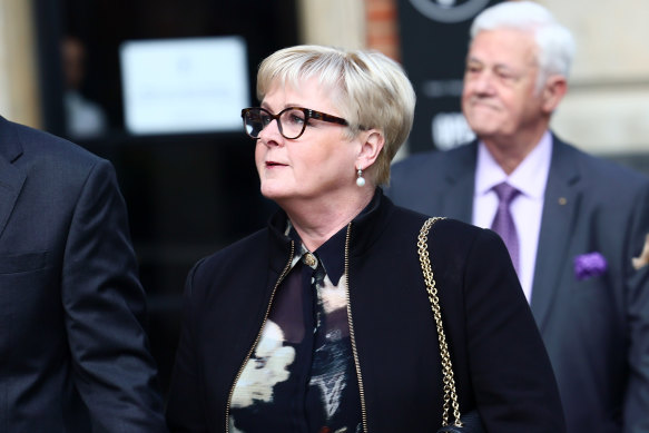 Former Minister Linda Reynolds arrives at the Supreme Court in Perth.