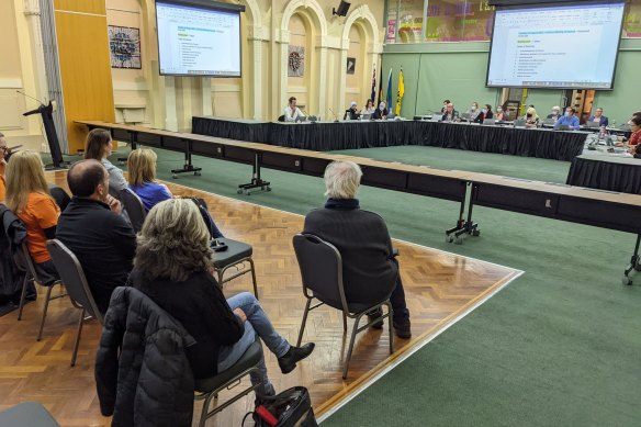 A barrier was installed at a City of Yarra council meeting on August 23.