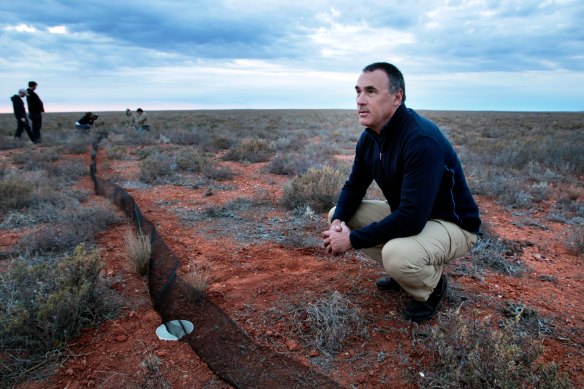 In Boolcoomatta, South Australia in 2011, when Myer was on the board of Bush Heritage Australia. The environment remains a key focus of the broader Myer family’s philanthropy efforts.