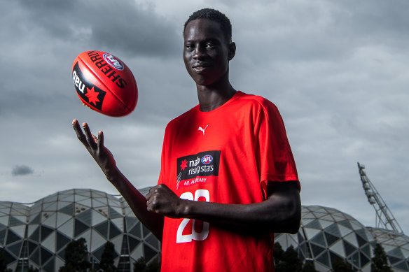 Mac Andrew has been inspired by AFL players such as Majak Daw, Mabior Chol and Changkuoth Jiang.