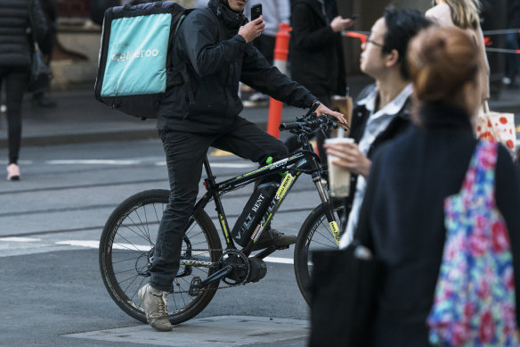 Food delivery riders can use multiple phones to get more jobs.