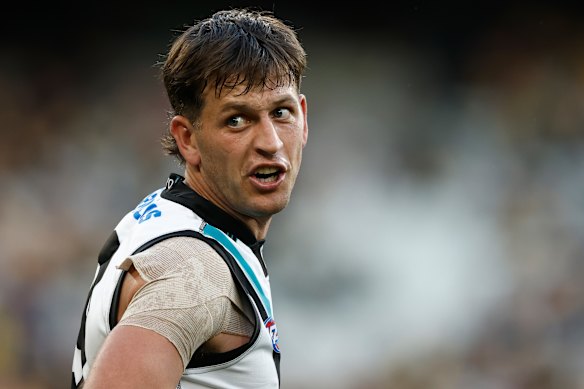 Zak Butters. The Port Adelaide player was extremely disappointed.
