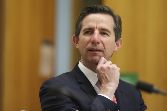 Minister for Finance Simon Birmingham.