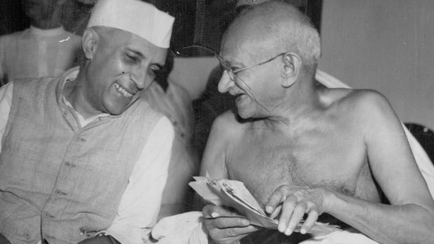 Nehru and Gandhi.