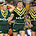 James Tedesco, Jack Bostock and Bradman Best of the Kangaroos.
