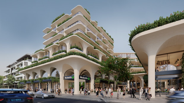 An artist’s impression of Woolworths’ mixed-use residential development in Neutral Bay.