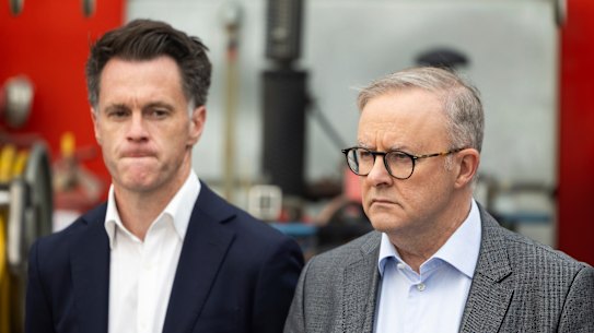 A fight is coming: NSW Premier Chris Minns and Prime Minister Anthony Albanese. 