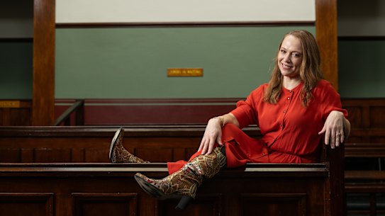 Olivia Ansell in Darlinghurst Courthouse, which will be the venue for a new play as part of Sydney Festival.