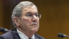 ASIC chairman Joe Longo at a parliamentary hearing this year. ASIC will appear before a committee again this week.